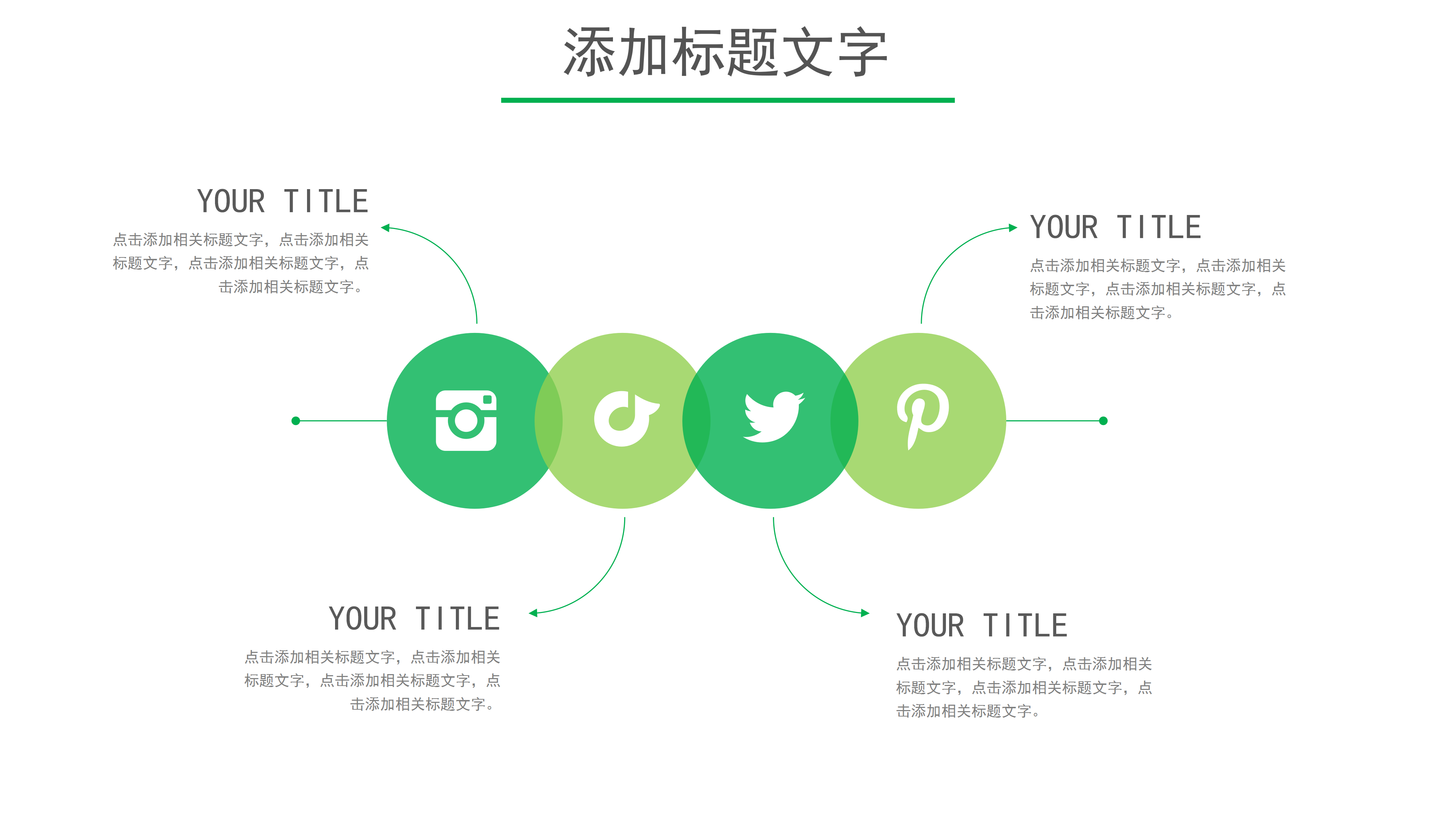 绿色小清新年终工作汇报总结PPT模板