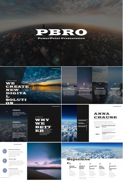 时尚现代欧美排版杂志风商务通用PPT模板