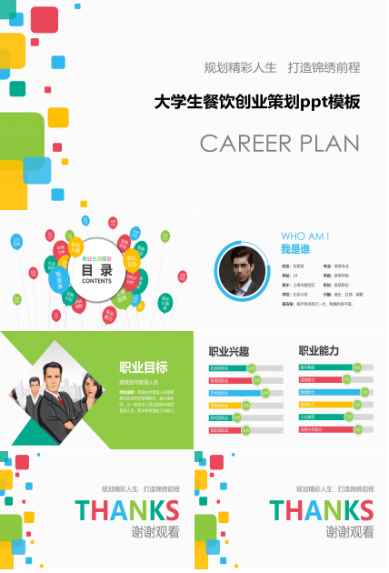 大学生餐饮创业策划ppt模板