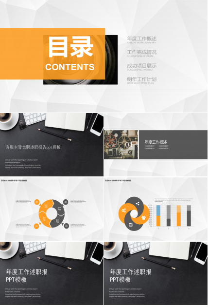 客服主管竞聘述职报告ppt模板