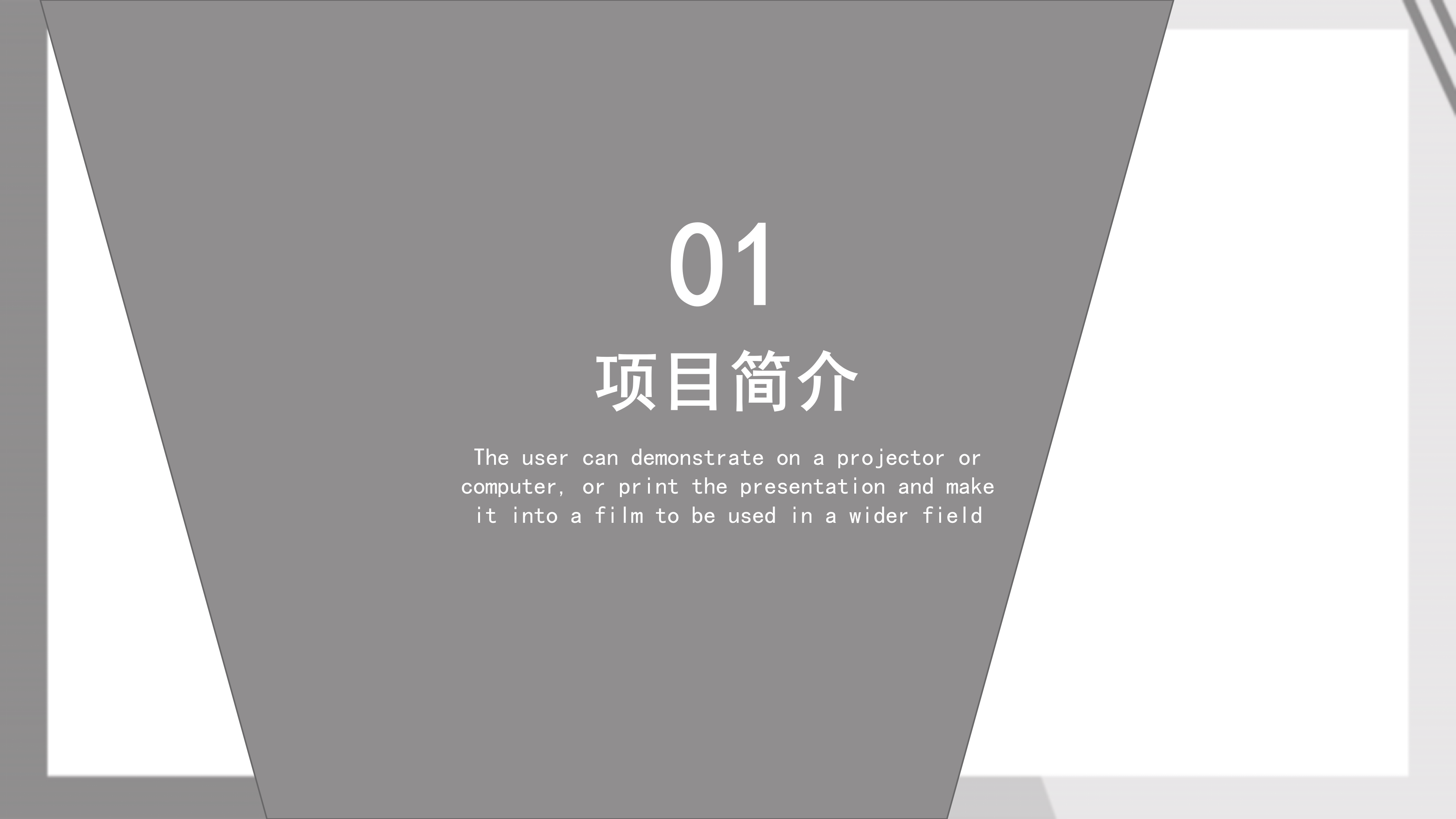 灰白简约商业计划书PPT模板