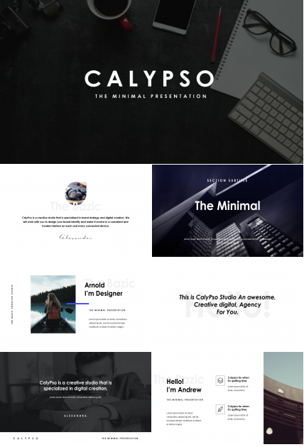 时尚现代黑白欧美杂志风商务通用PPT模板