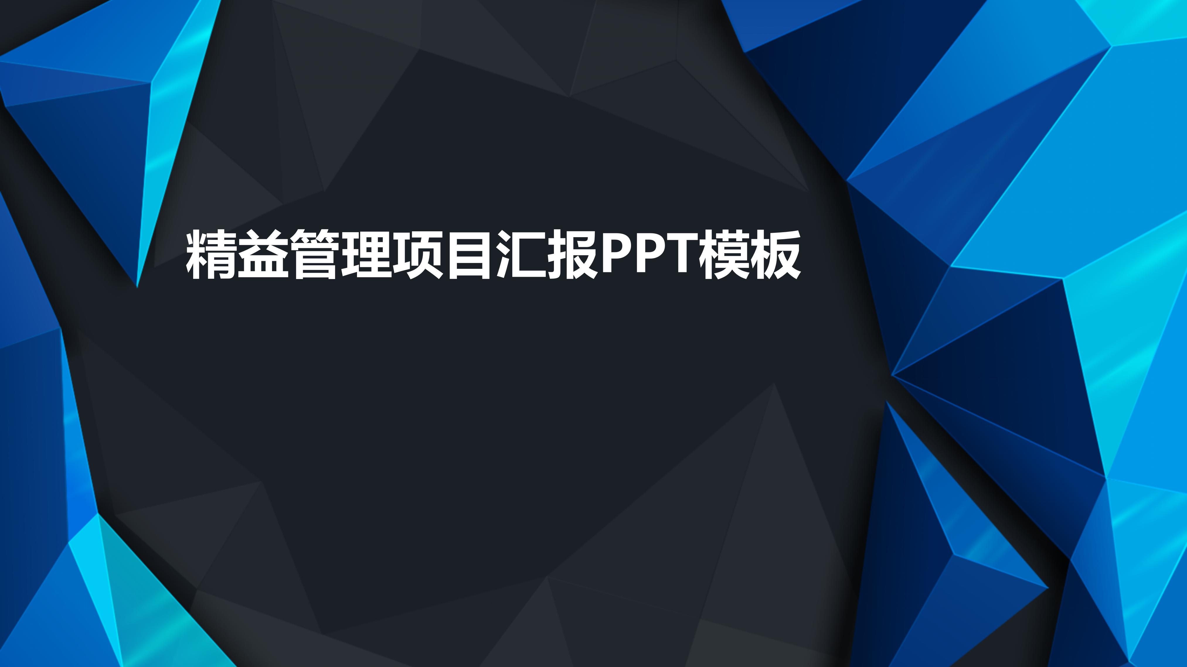 精益管理项目汇报ppt模板