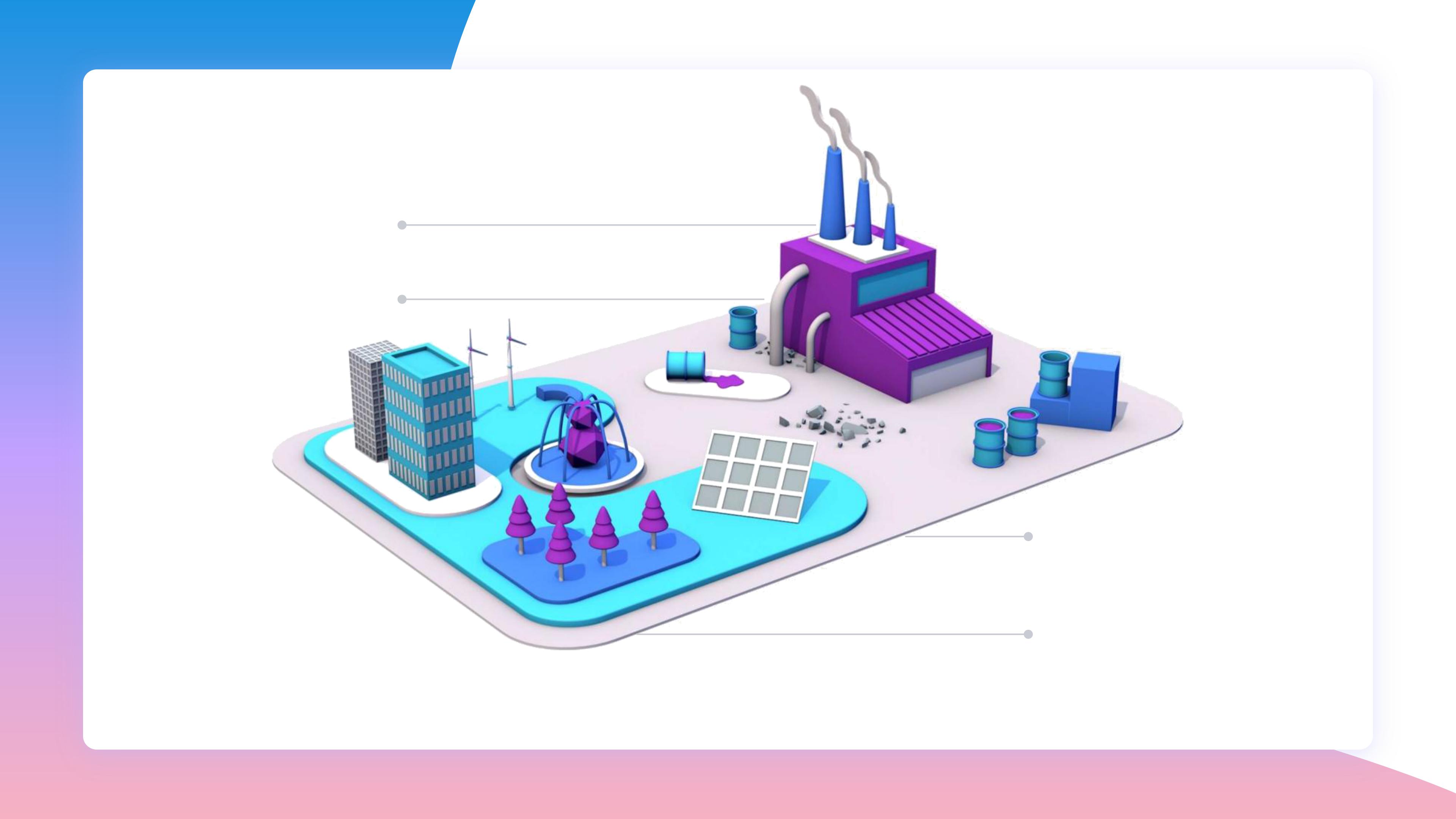 创意扁平渐变风背景商务通用PPT模板