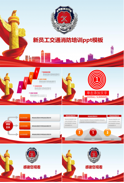 新员工交通消防培训ppt模板