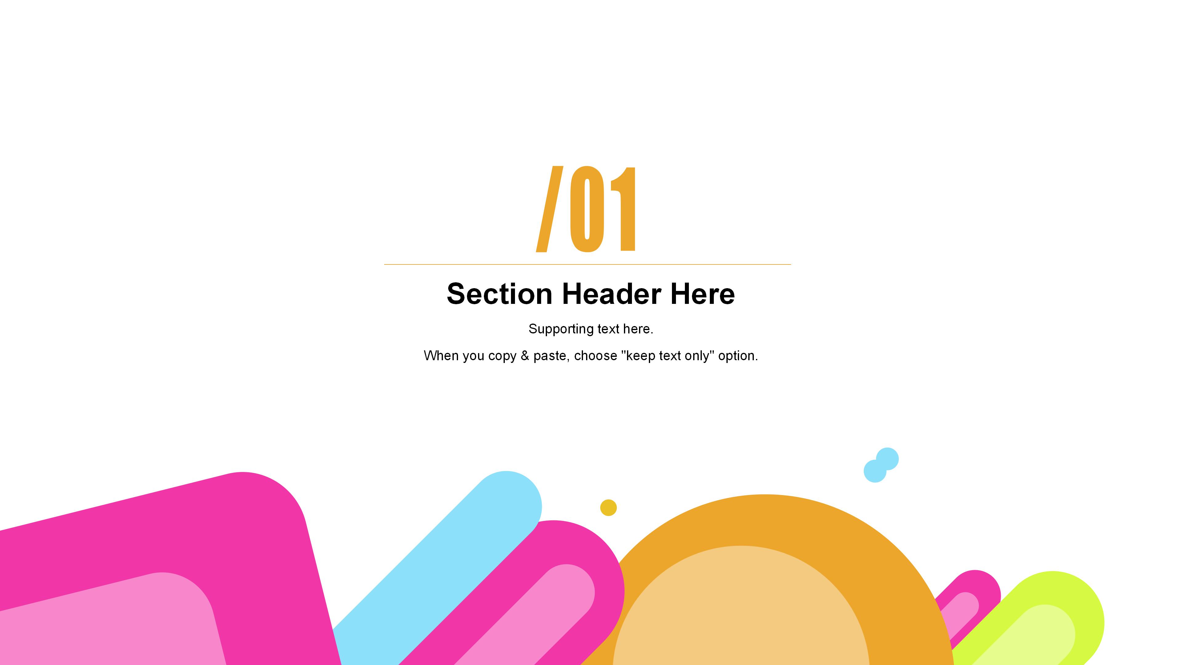 时尚活力多彩卡通风商务通用PPT模板