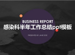 感染科半年工作总结ppt模板