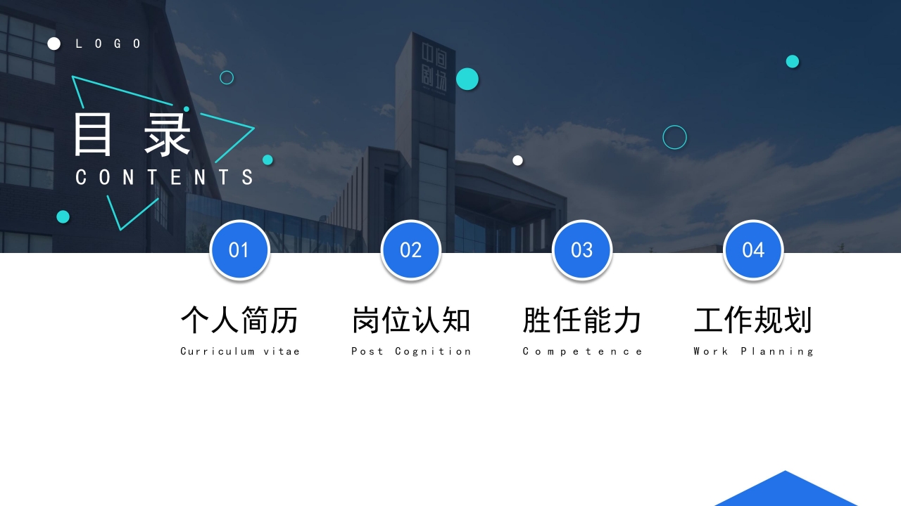 时尚简约遮罩背景公司岗位竞聘PPT模板