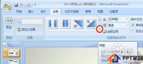 powerpoint2007设置图片的切换效果