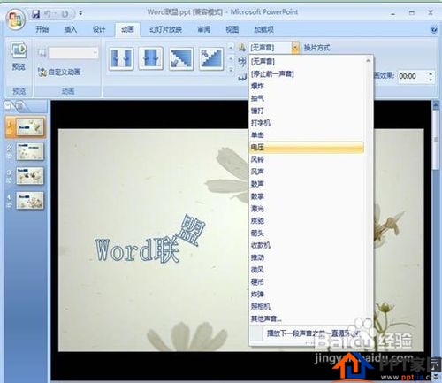 powerpoint2007设置图片的切换效果