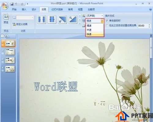 powerpoint2007设置图片的切换效果