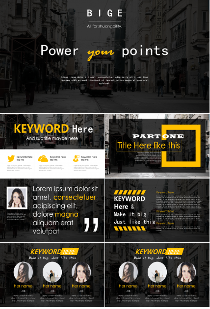 时尚欧美风杂志排版工作总结PPT模板