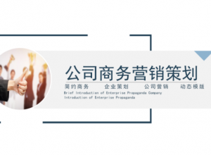简约大气现代企业公司商务营销策划PPT模板