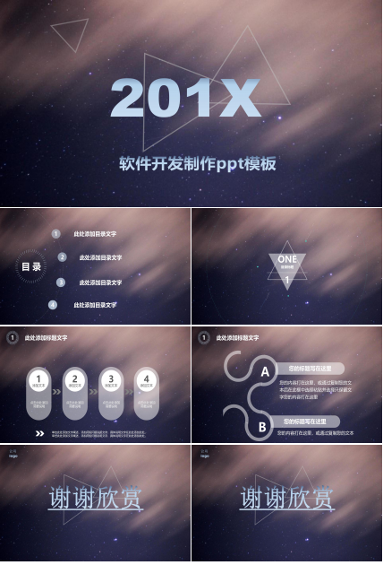 软件开发制作ppt模板