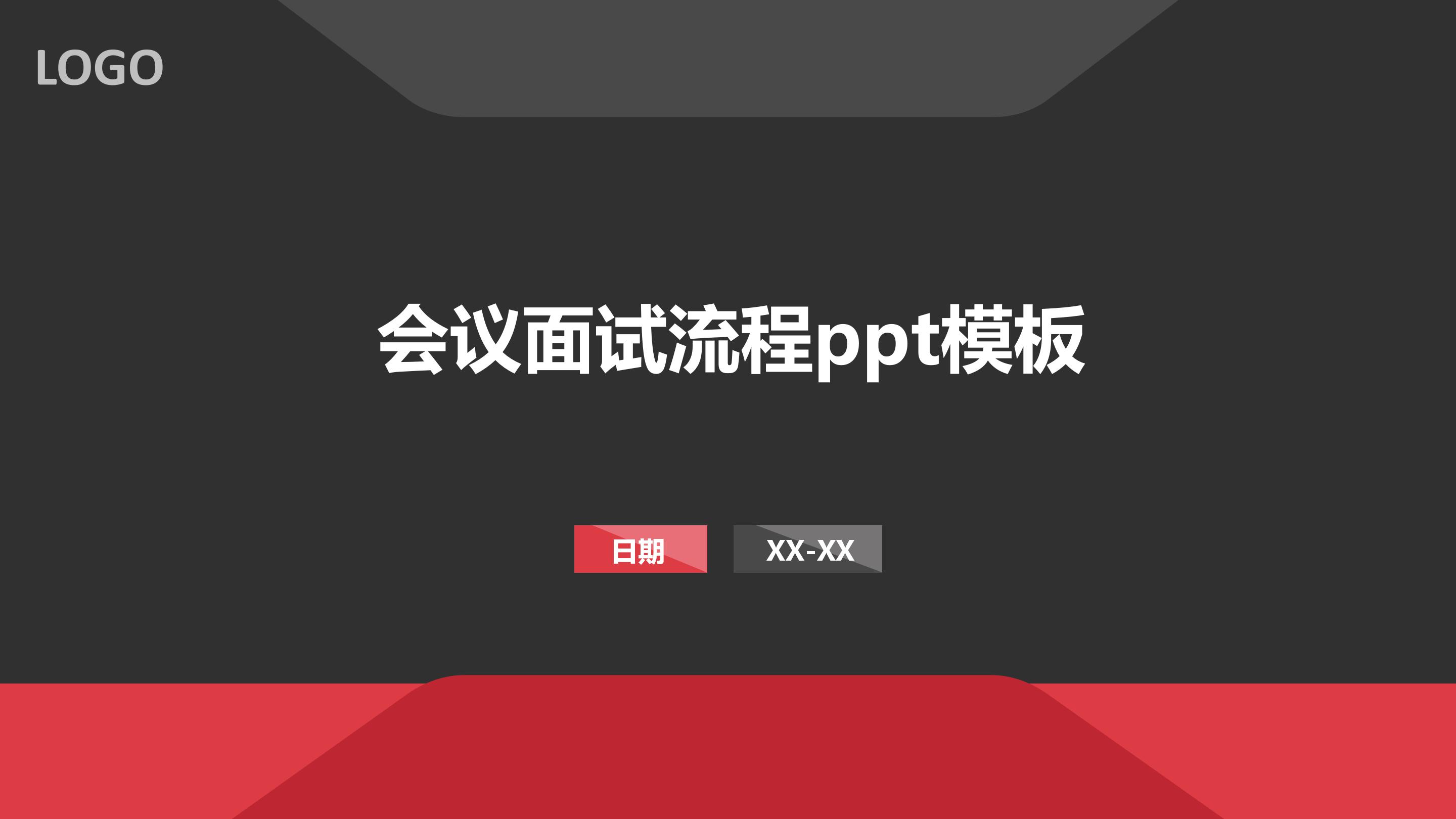 会议面试流程ppt模板