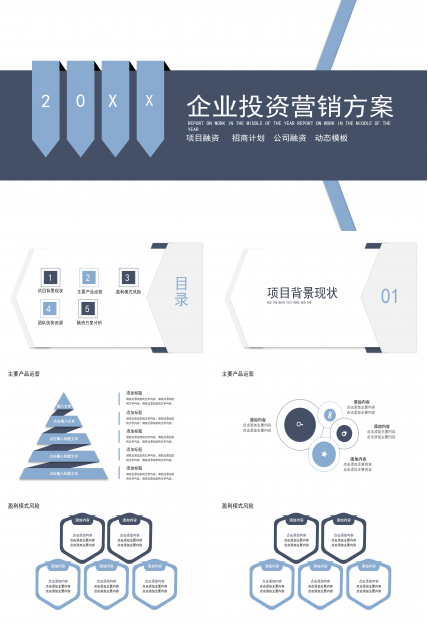 电子商务企业投资营销方案PPT模板