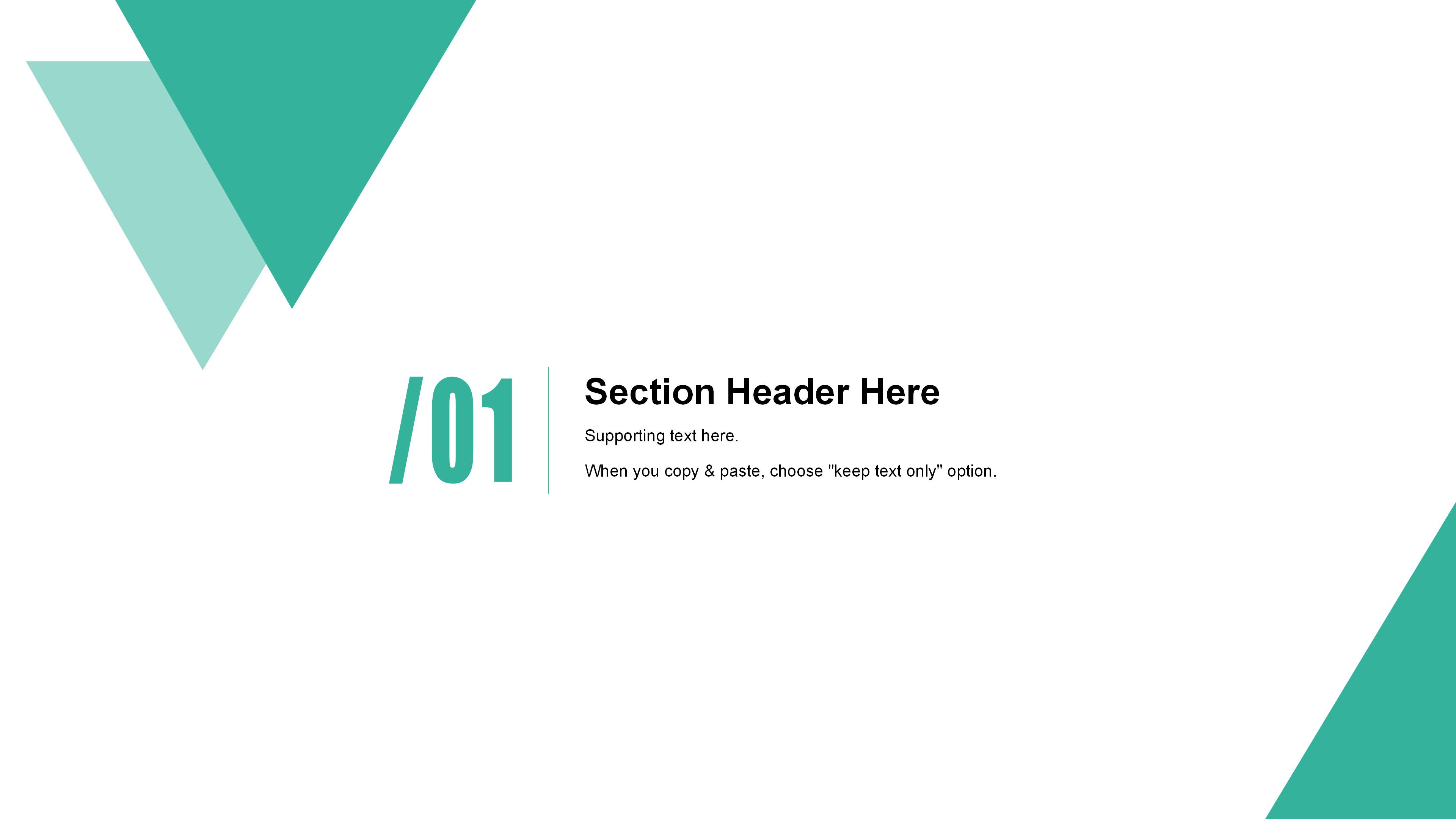 清新绿色几何风商务主题通用PPT模板