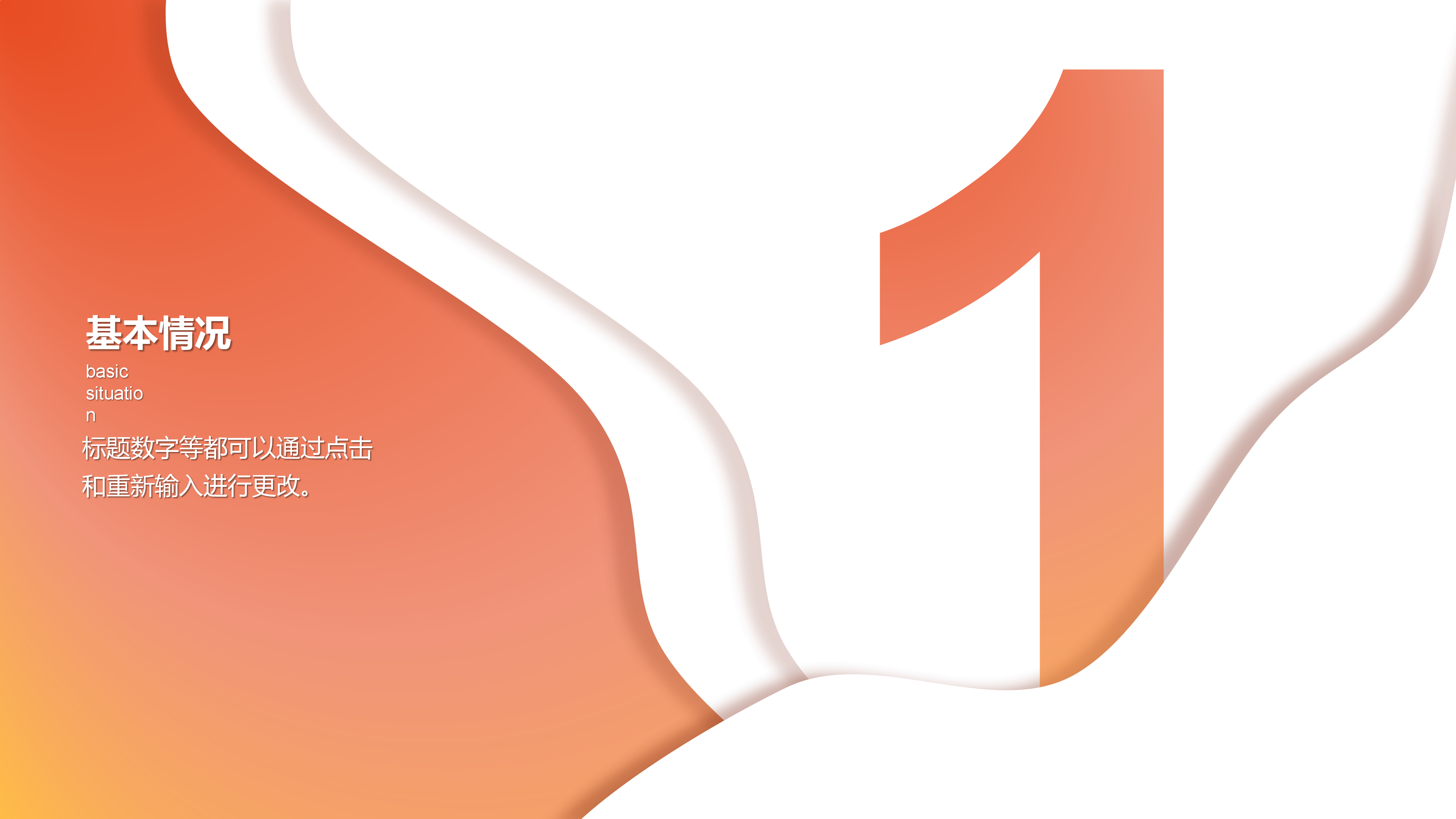 创意流动橙黄时尚通用PPT模板