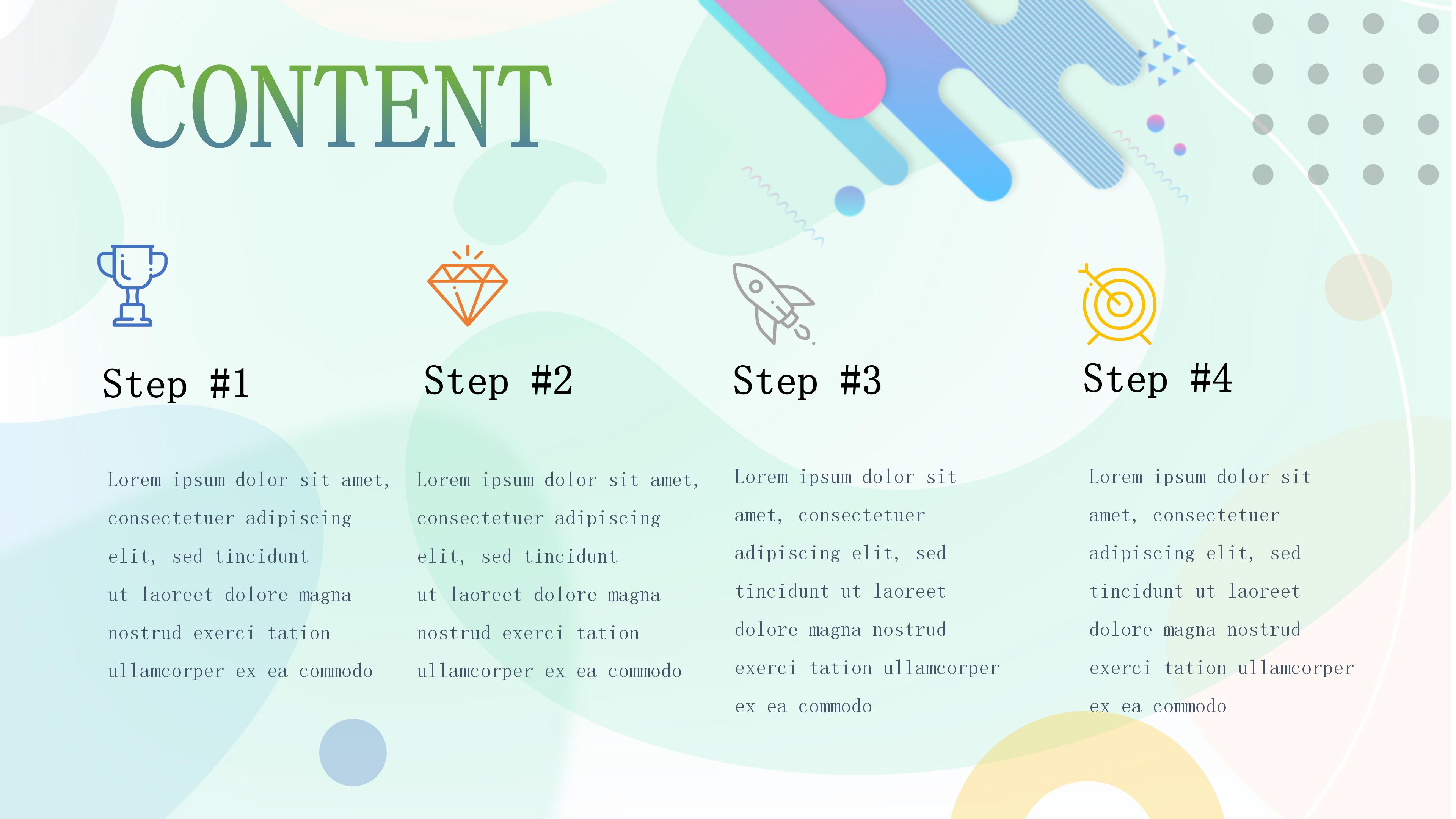 创意现代抽象几何风时尚通用PPT模板