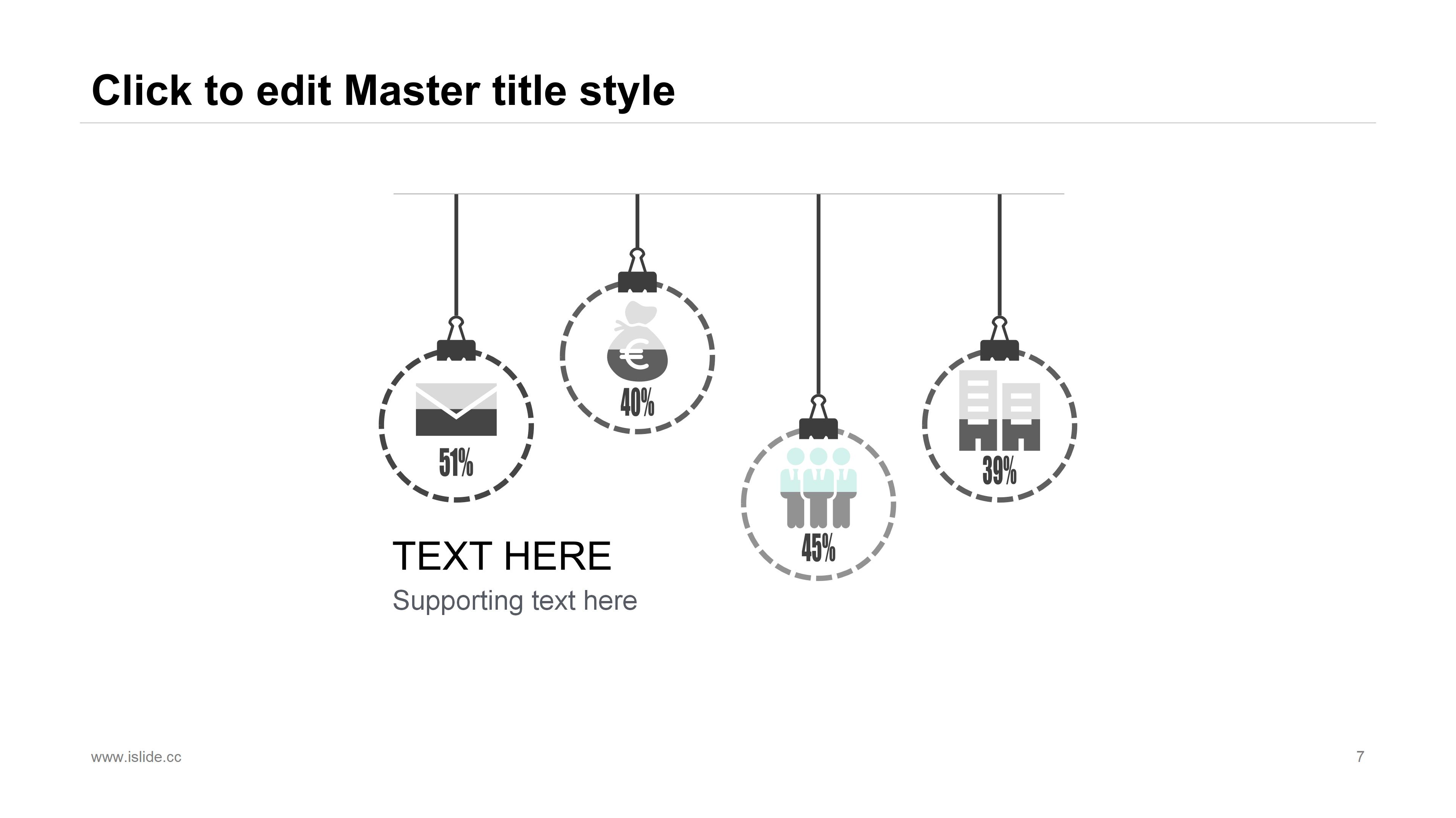 清新绿色几何风商务主题通用PPT模板