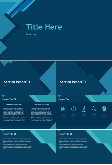 高端大气简约深蓝色工作报告ppt模板