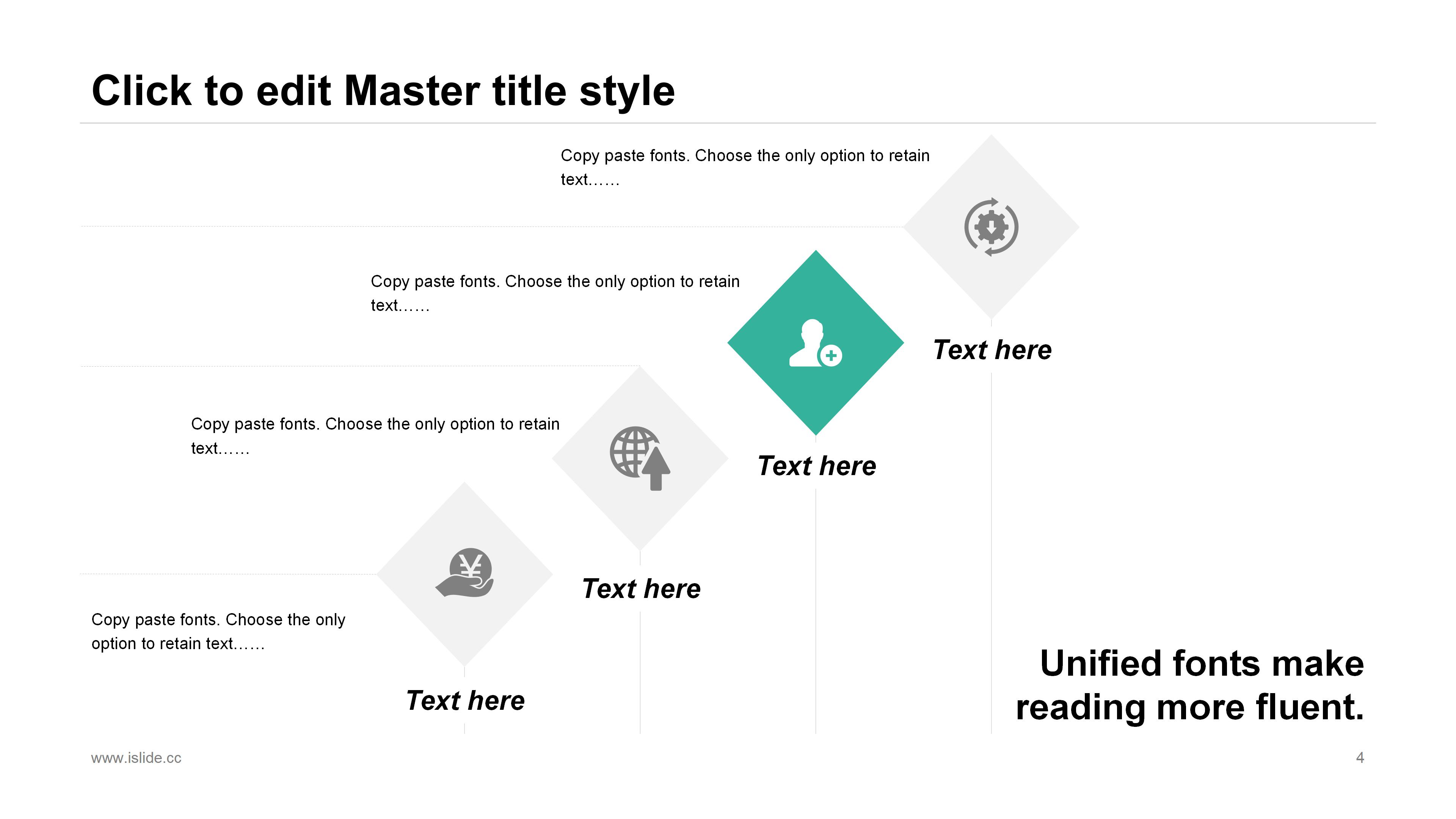 清新绿色几何风商务主题通用PPT模板
