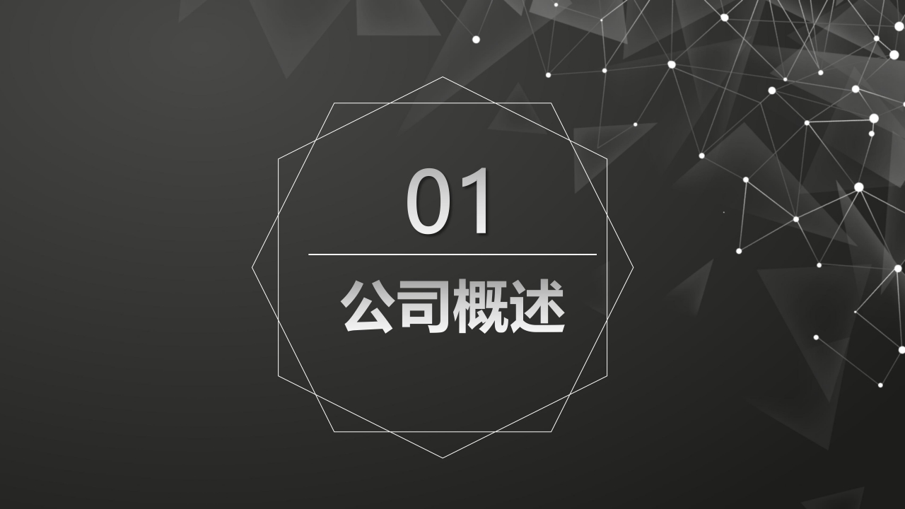 隆重简约点线科技风公司宣传介绍PPT模板