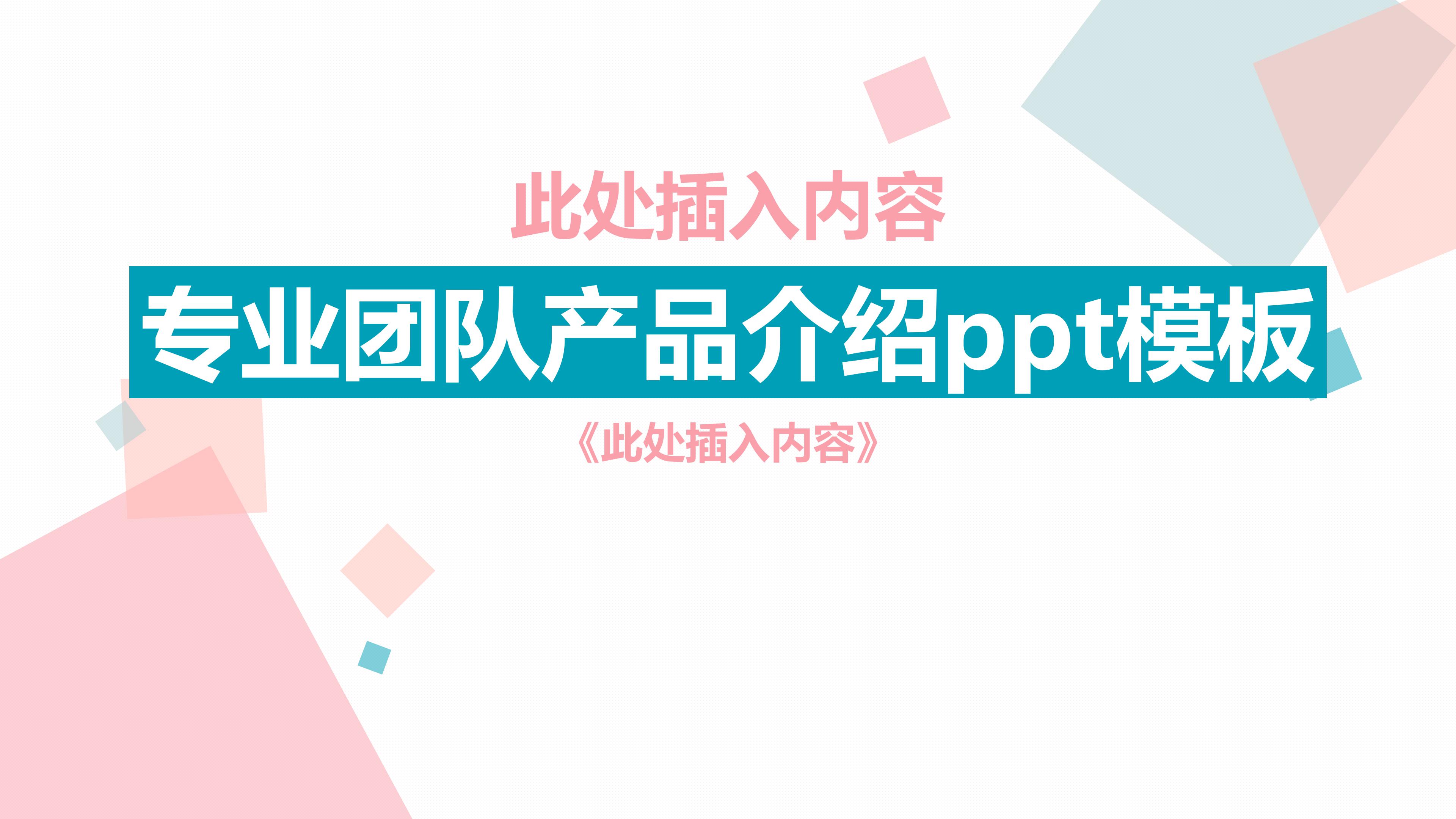 专业团队产品介绍ppt模板