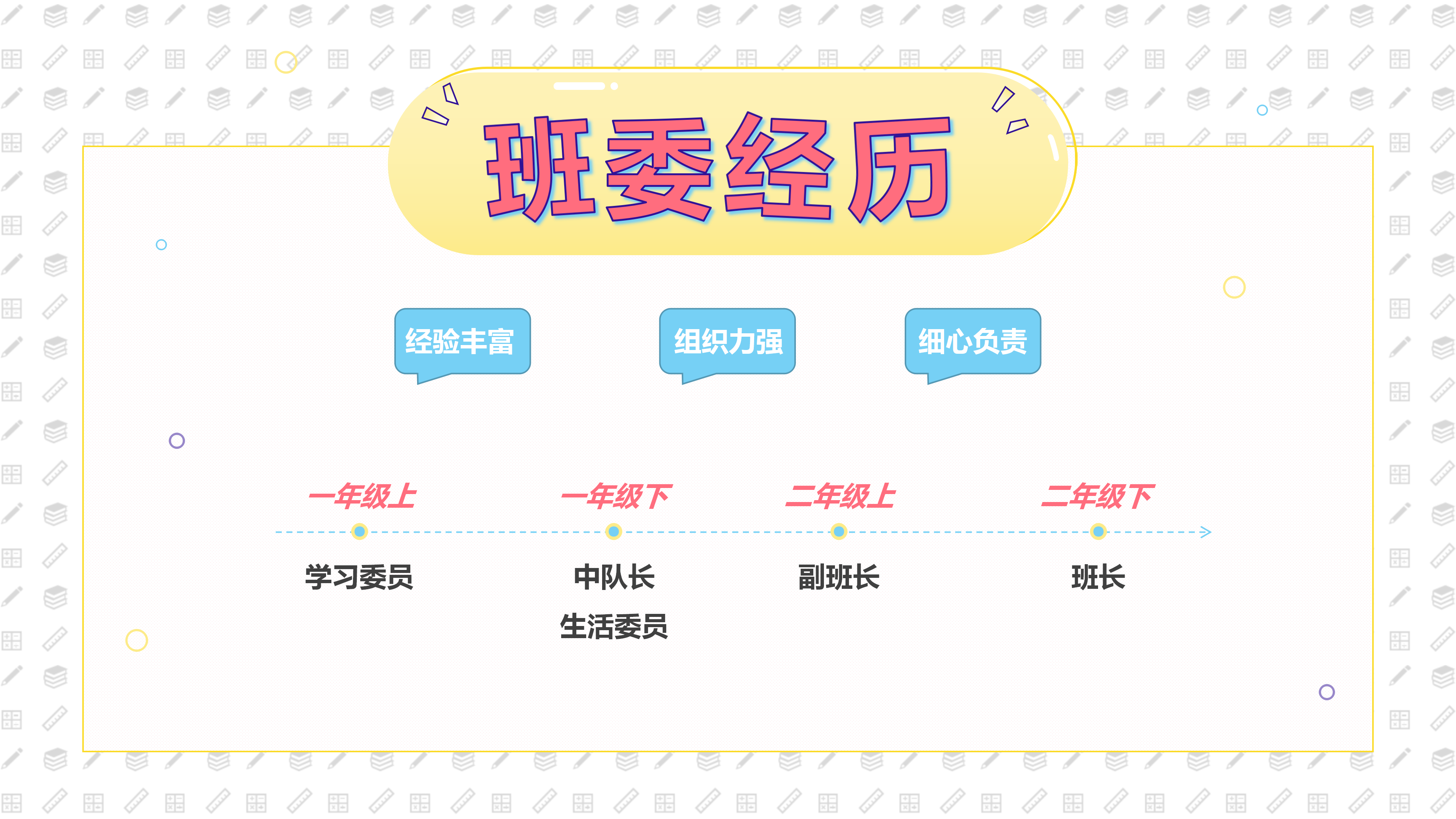 简约可爱小学生班长竞选PPT模板