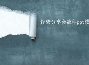 经验分享会流程ppt模板