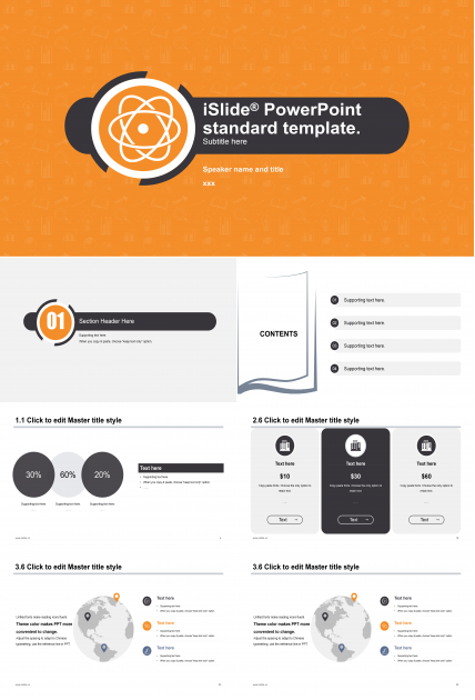 黄色简约商务总结汇报PPT模板