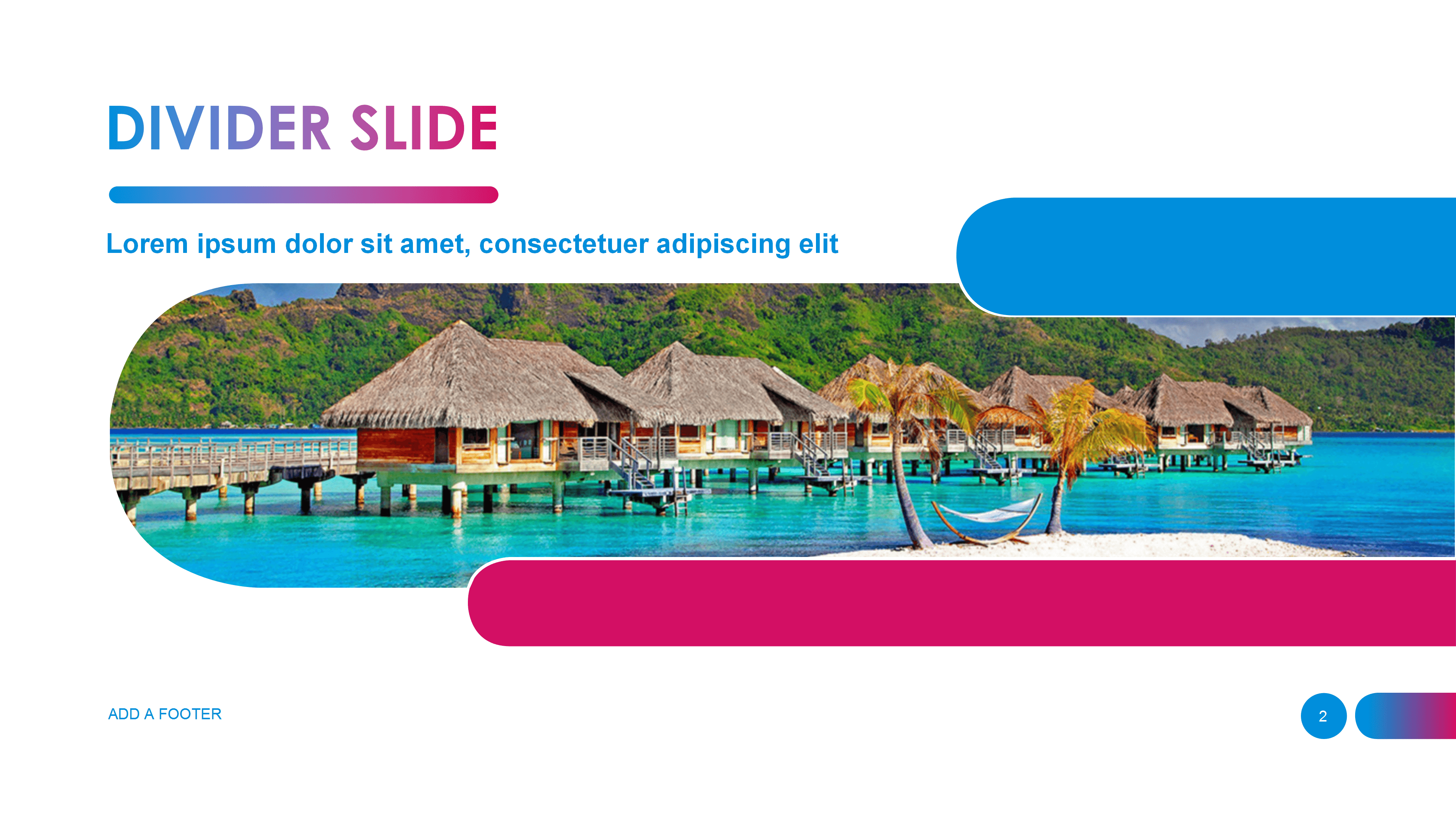 蓝紫色大气时尚旅游风景展示PPT模板