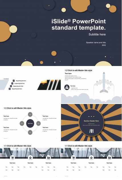 大气微立体黄黑商务总结报告PPT模板
