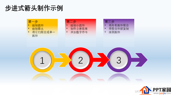 PPT如何制作出箭头图案