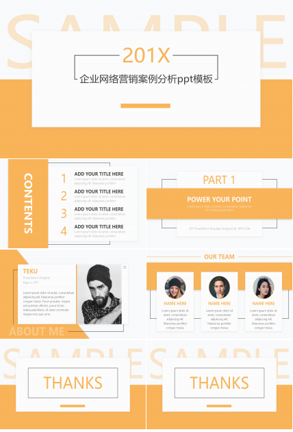 企业网络营销案例分析ppt模板