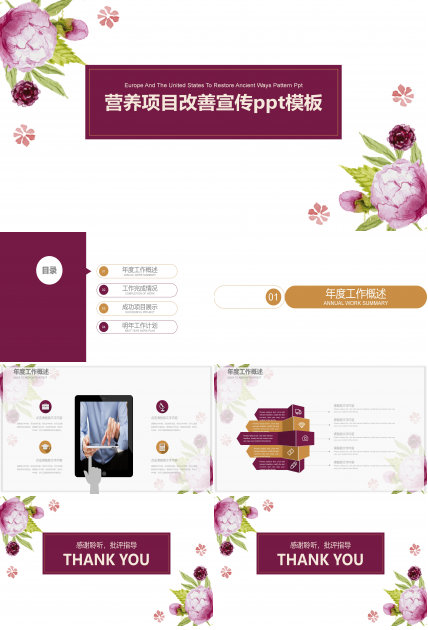 营养项目改善宣传ppt模板