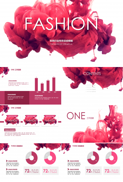 时尚行业总结精美PPT模板