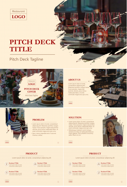 淡雅油墨粉刷精美PPT模板