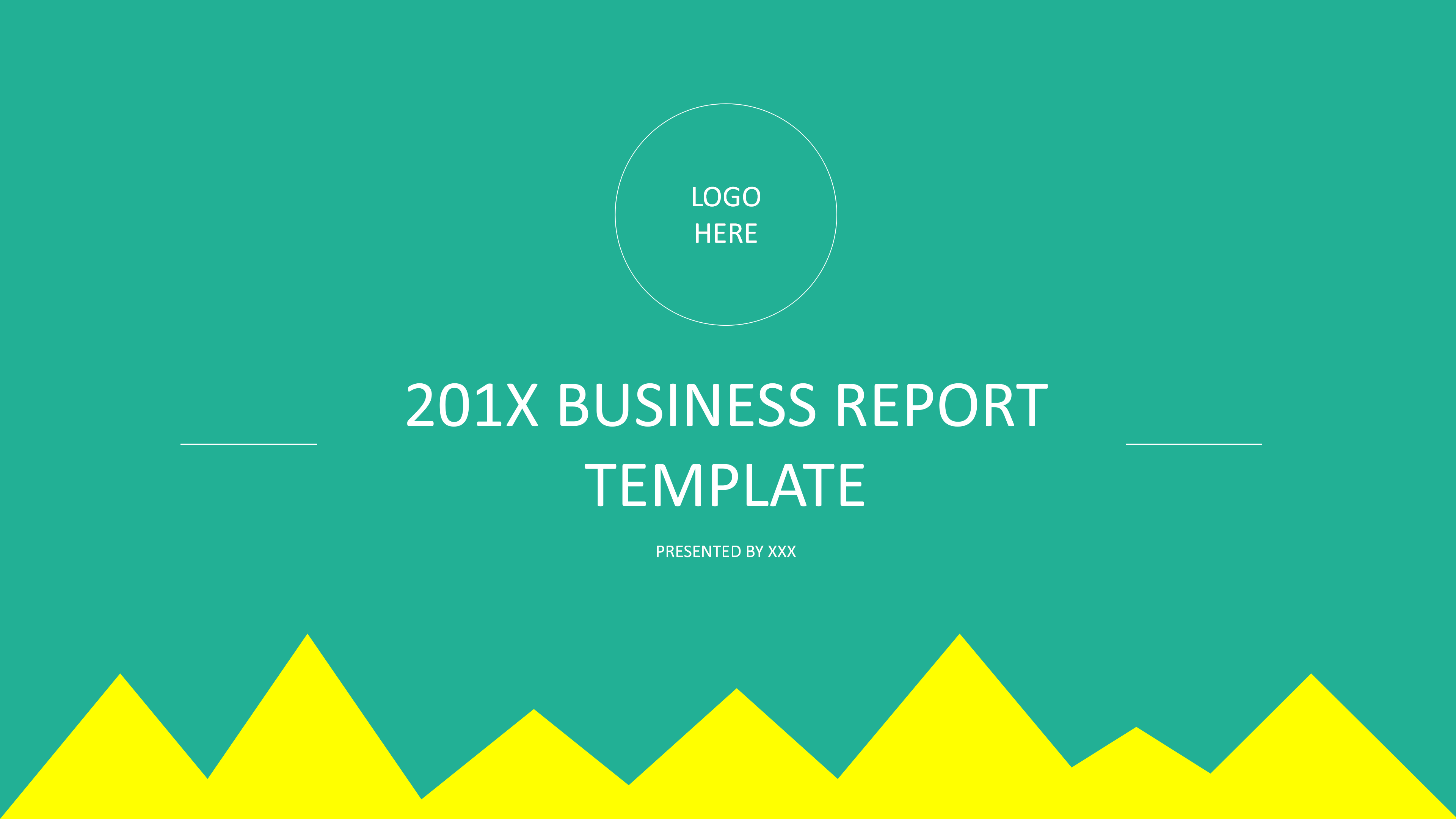 时尚绿色清新简约PPT模板