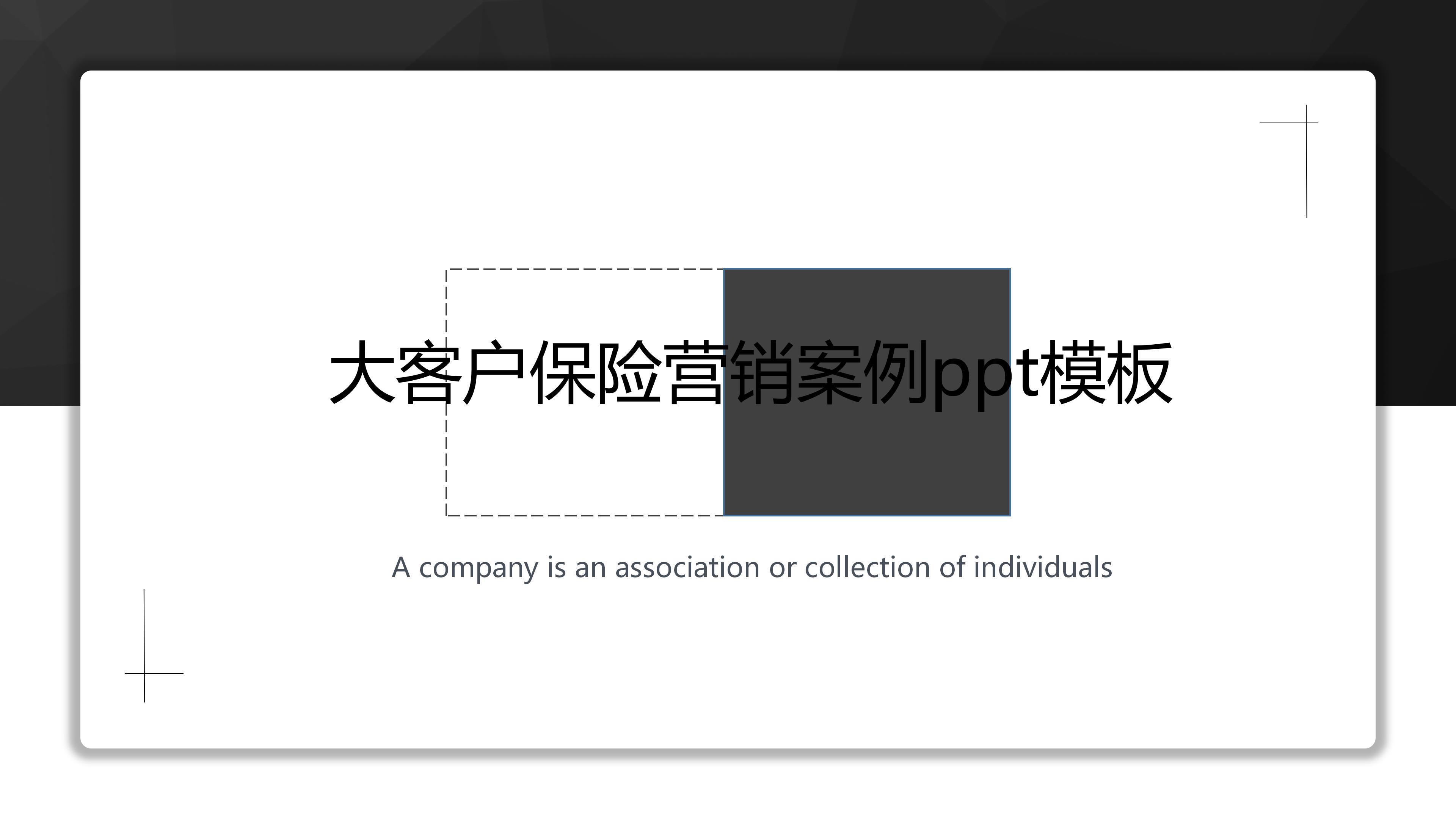 大客户保险营销案例ppt模板
