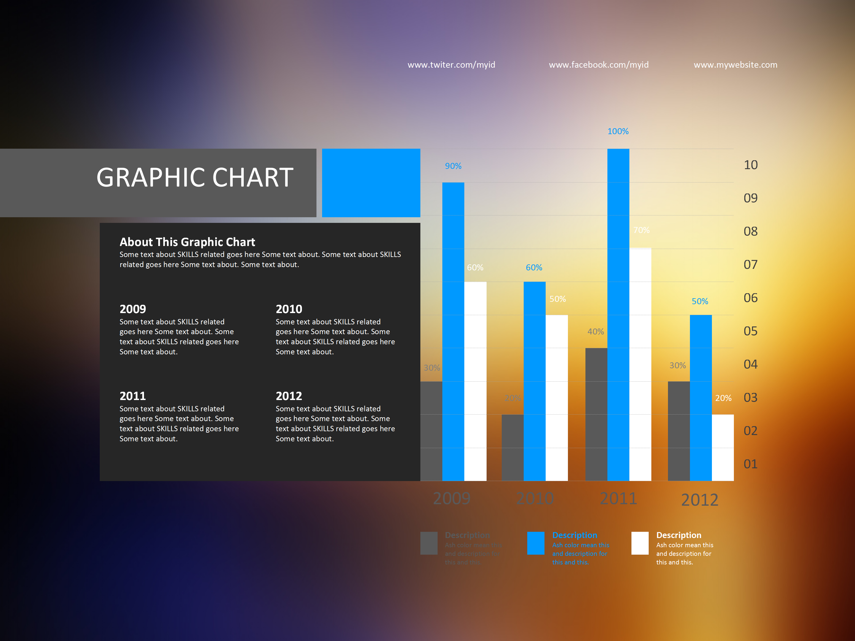 简约IOS风渐变色PPT模板