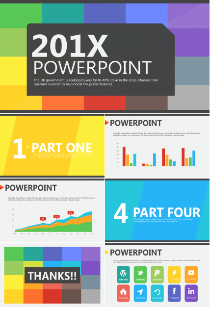 精品彩色通用工作报告PPT模板
