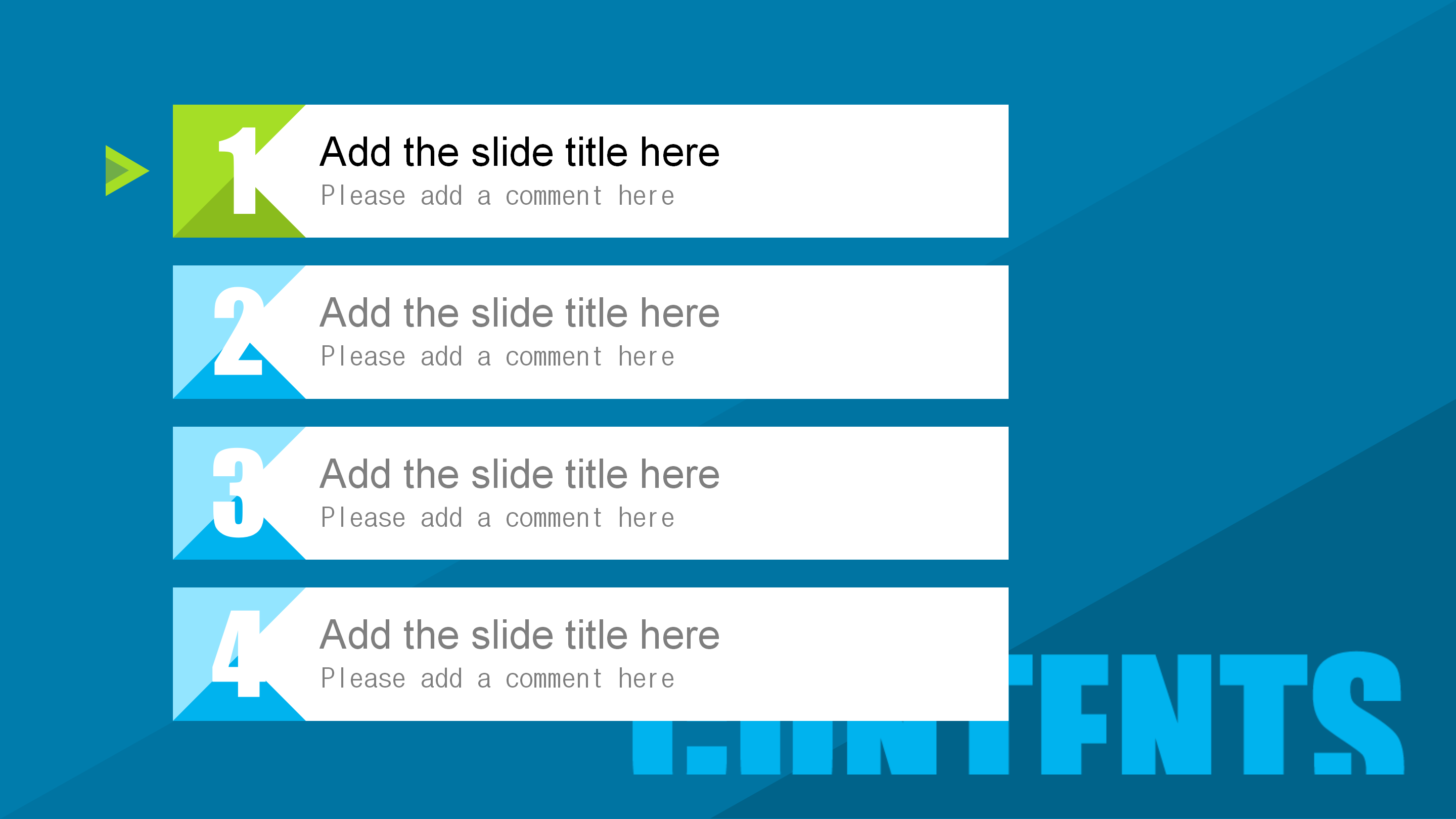蓝色大气扁平化商务通用PPT模板