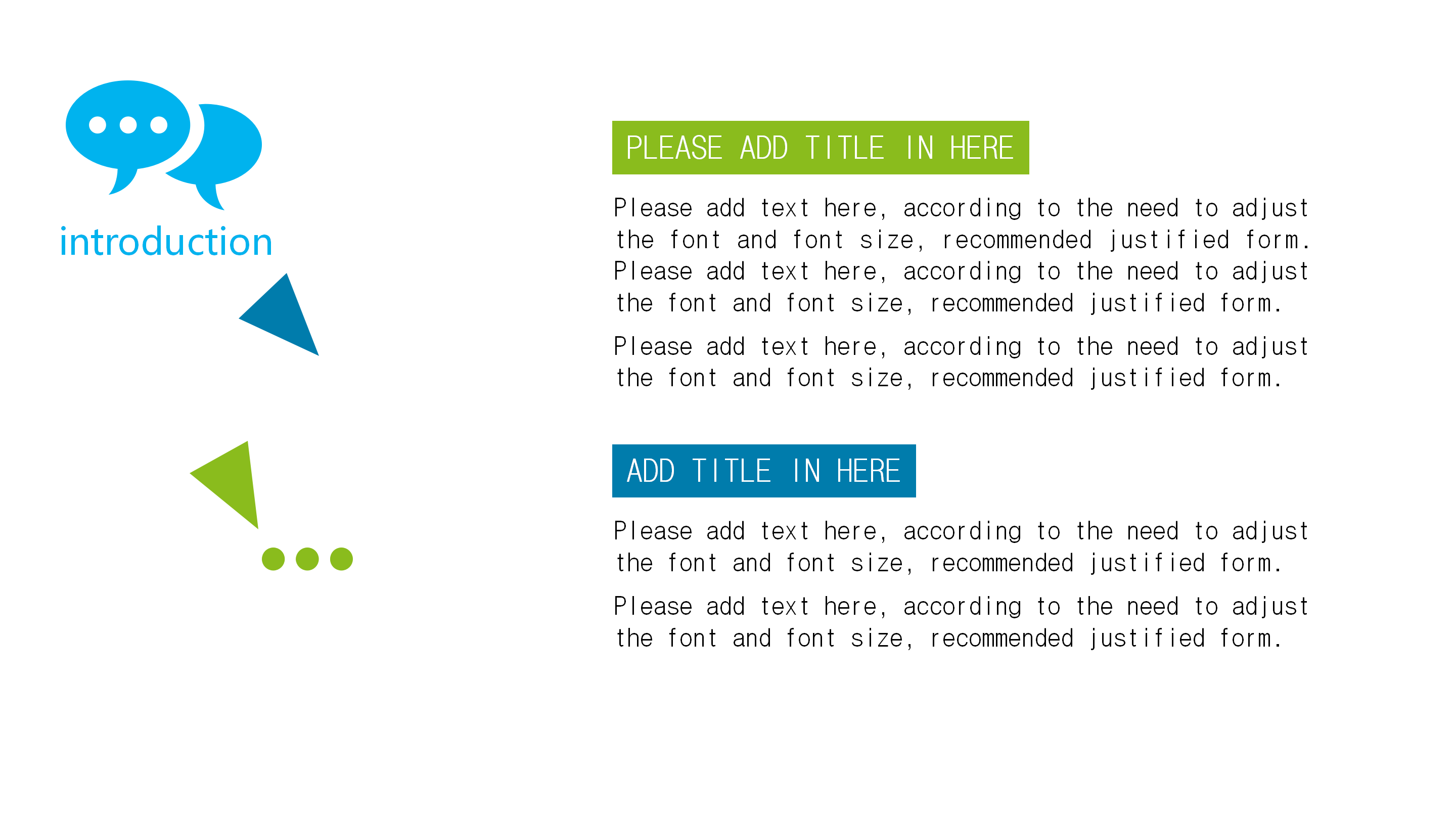 蓝色大气扁平化商务通用PPT模板