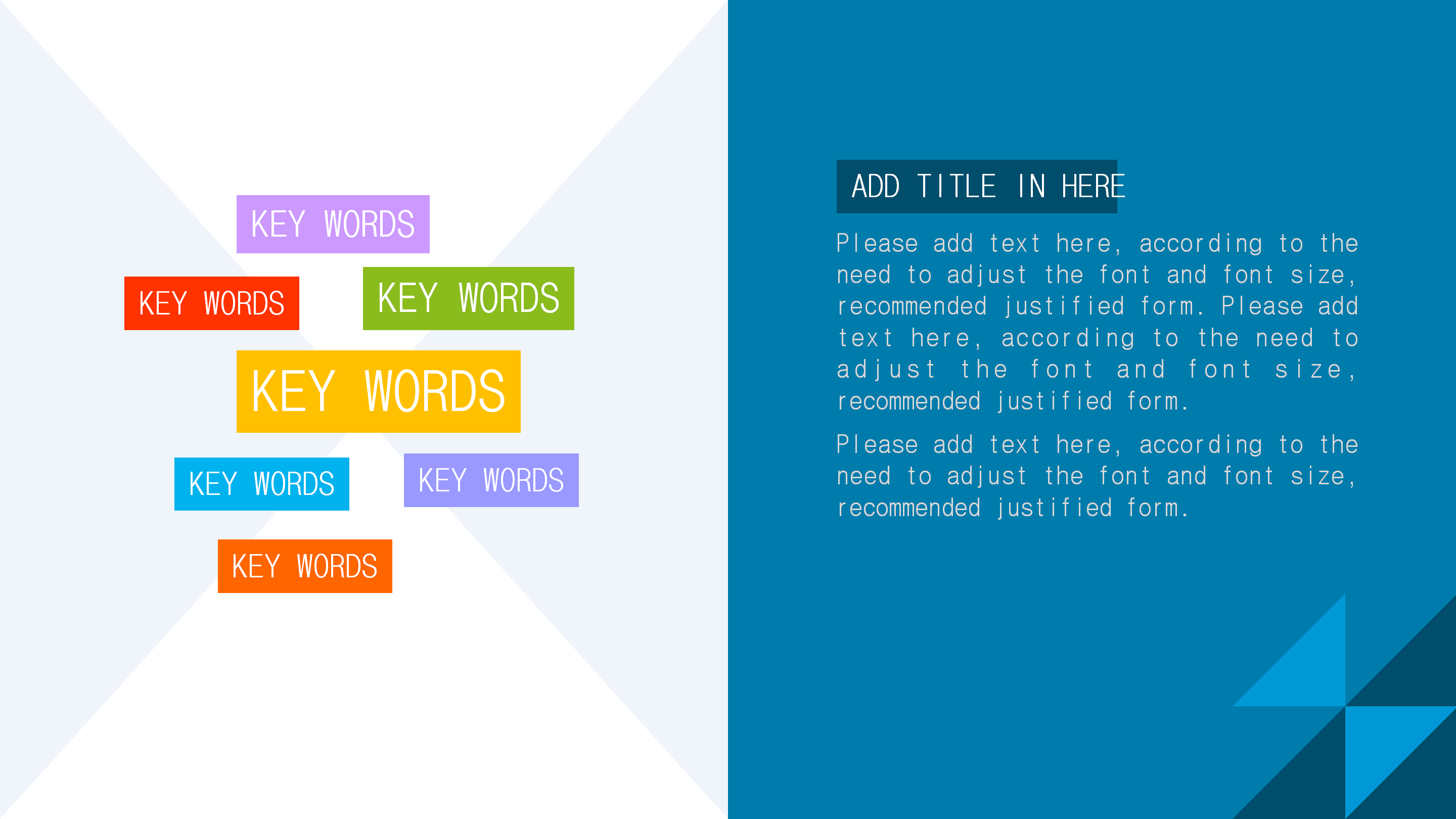 蓝色大气扁平化商务通用PPT模板