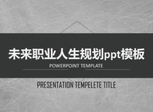 未来职业人生规划ppt模板