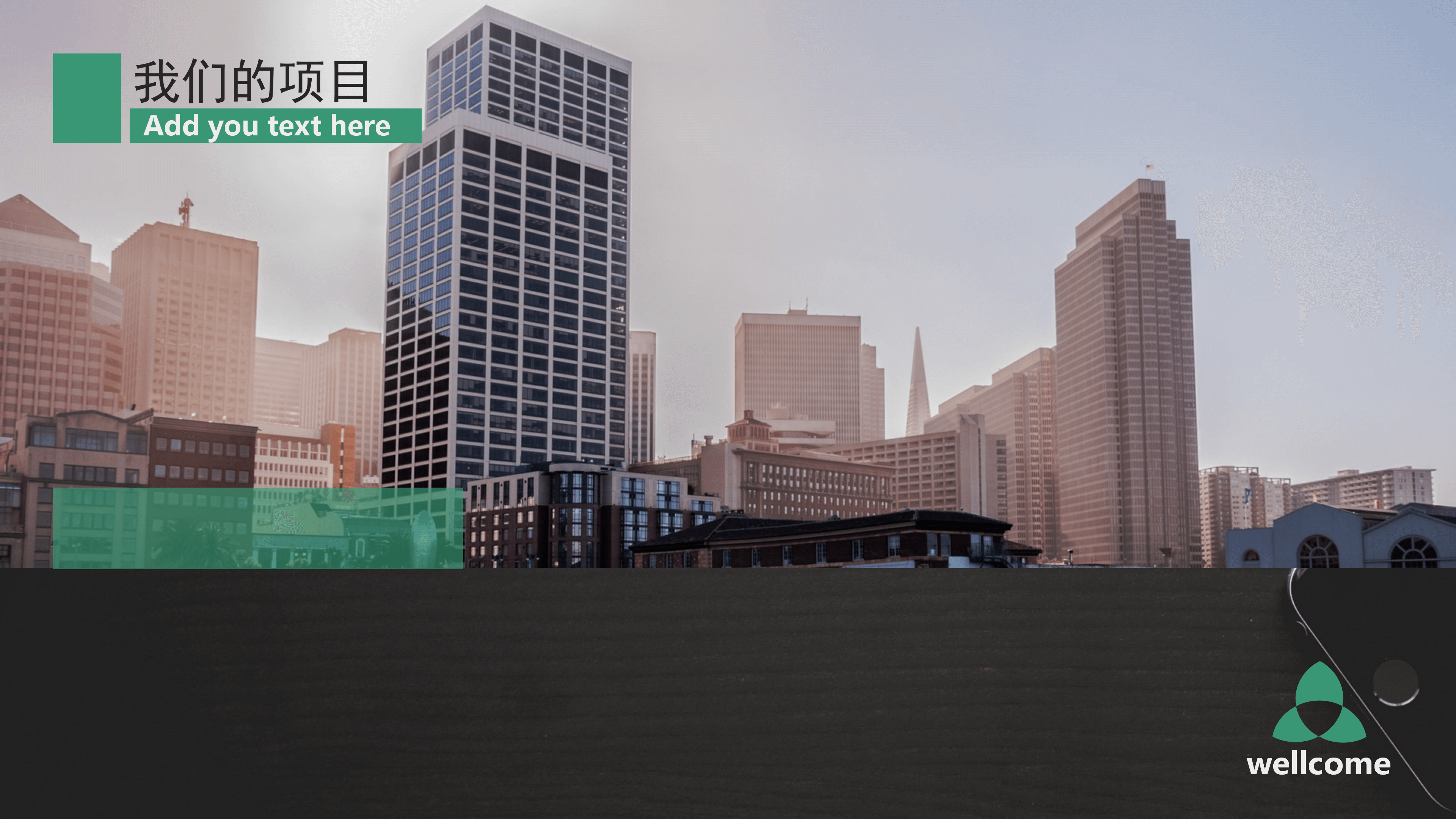 现代大气商务工作报告PPT模板