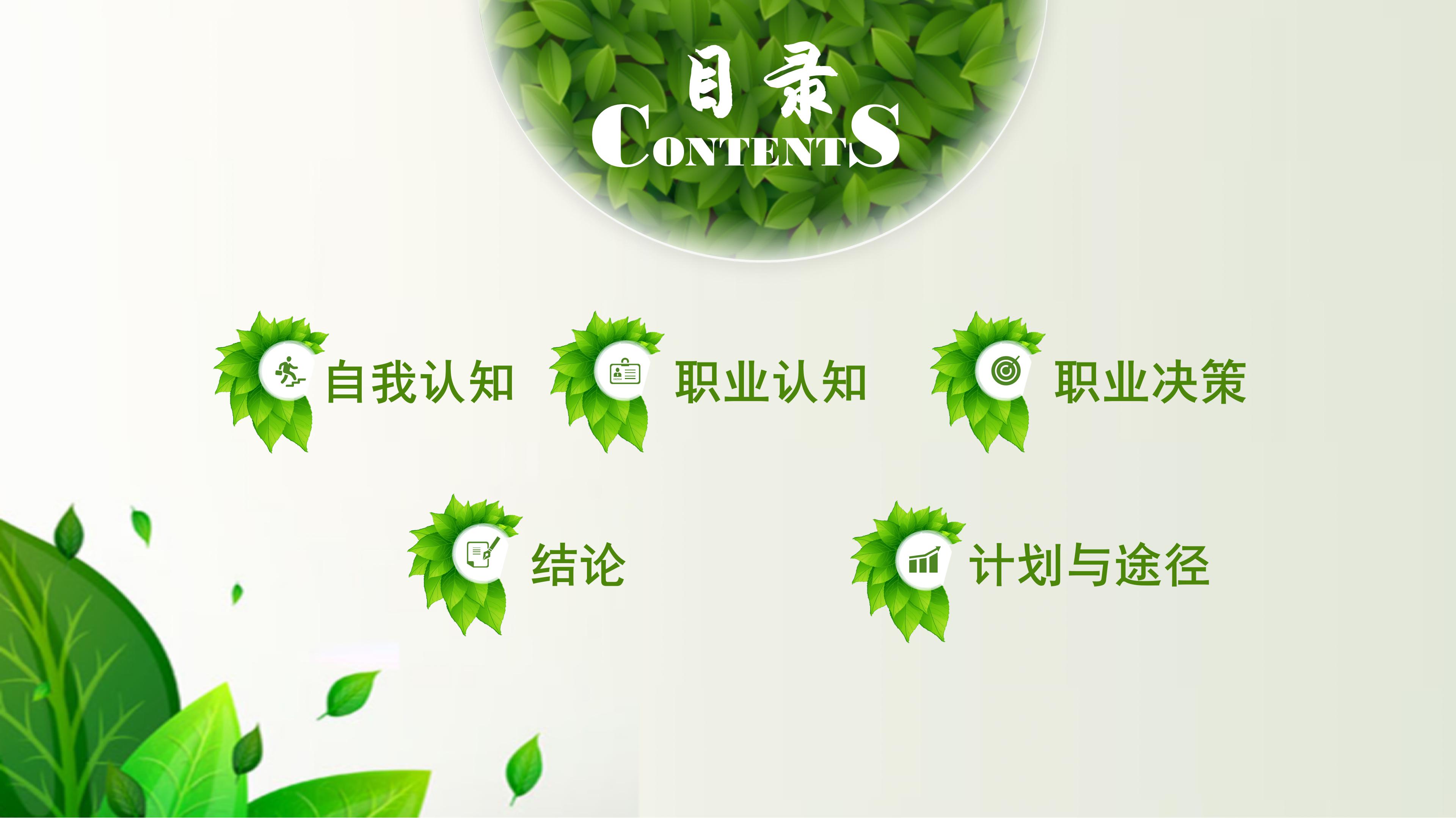 大学生职位生涯规划ppt模板