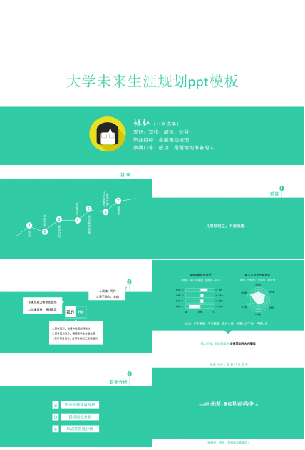 大学未来生涯规划ppt模板