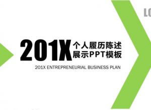 个人履历陈述展示ppt模板